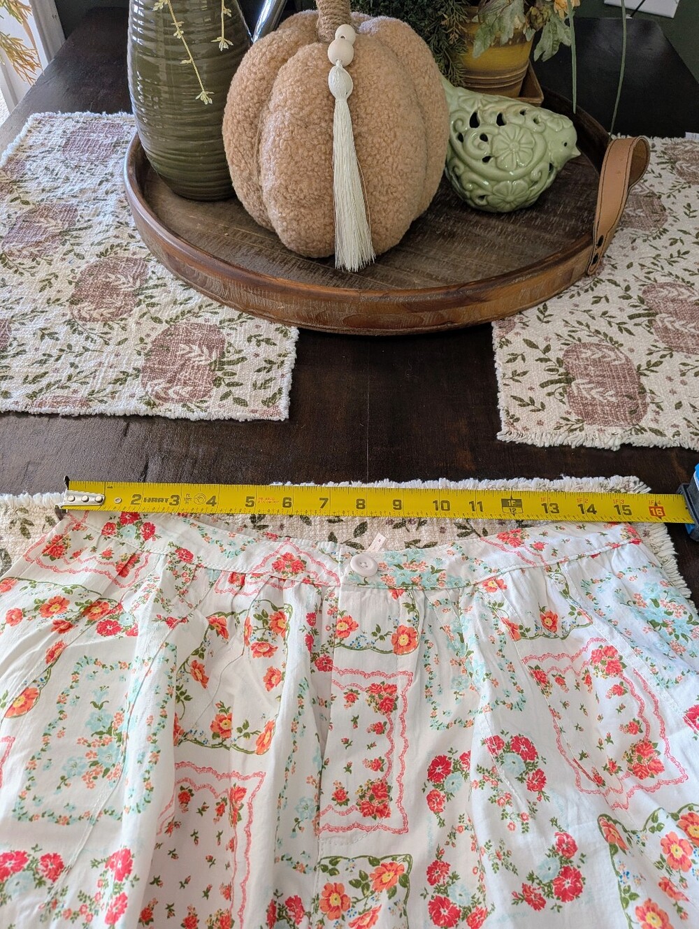 Free People White Lace Mixed-Print Shorts with Pink & Green Floral - Picture 10 of 10